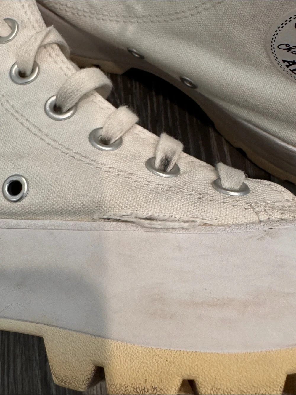 Converse White High-Top Platform Sneakers - Picture 4 of 7